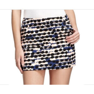 DIANE VON FURSTENBERG Nelly Tweed Printed Mini Skirt Size 10